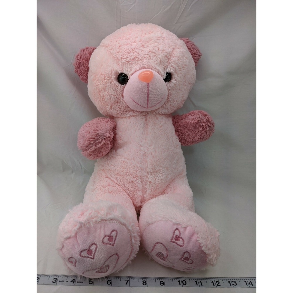 Pink Bear Plush 21 Inch Mauve Ears Arms Stuffed Animal Toy